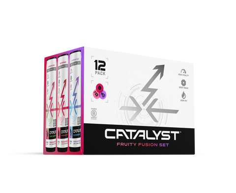 Catalyst 12-pack fruit fusion set packaging on a white background